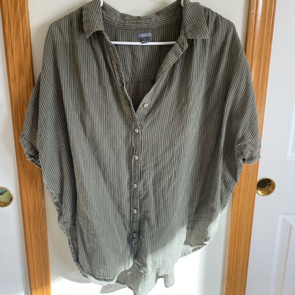 Aerie Oversized M Beachy collared shirt